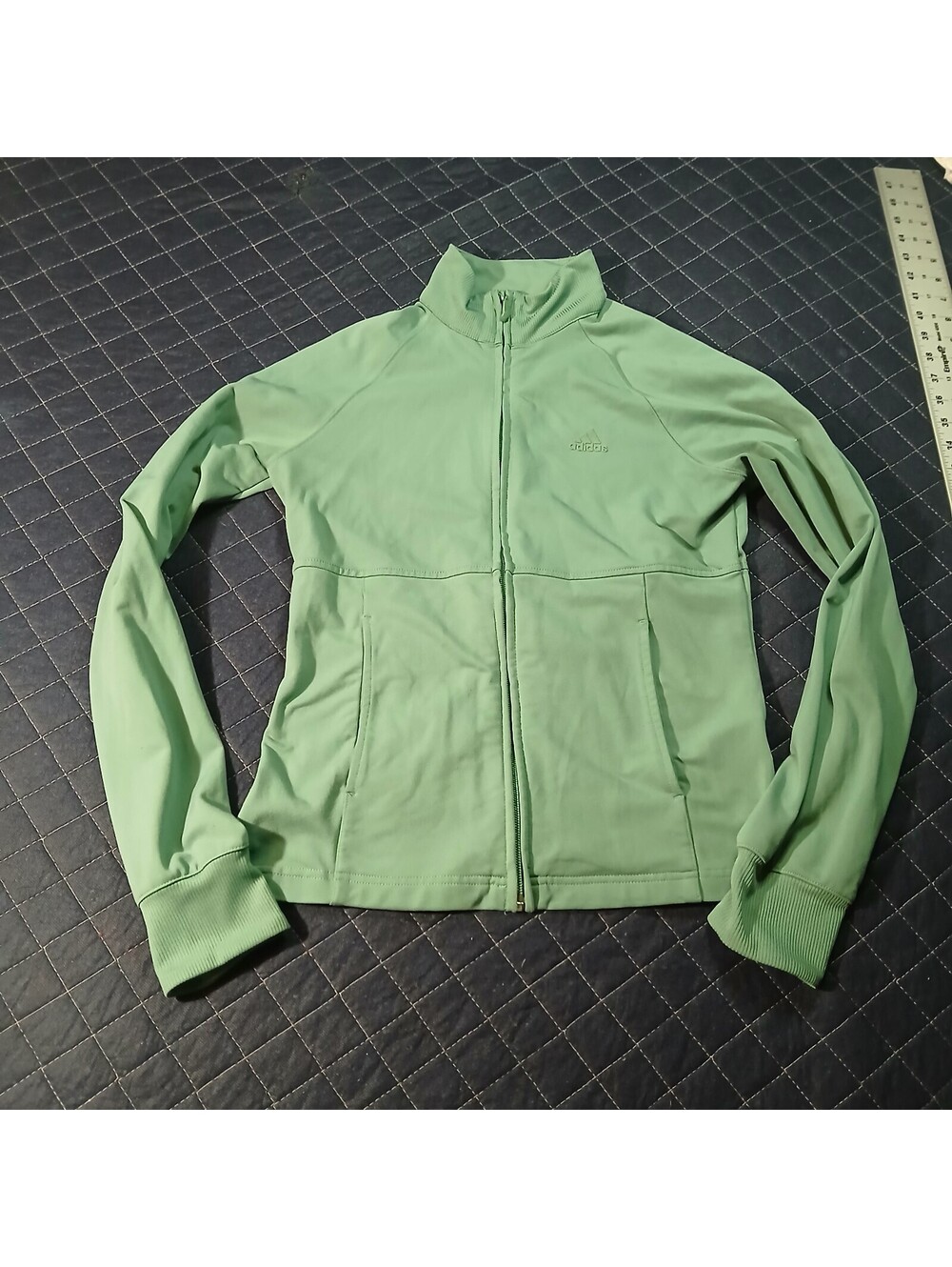 Adidas Athletic Track Jacket Mint Green Zip Up Women’s